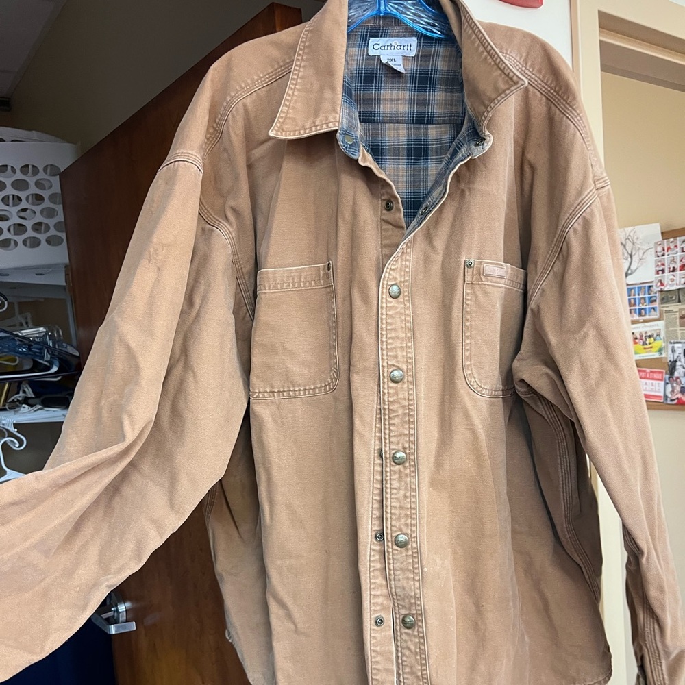 Carhartt Men's Brown Shirt Jacket.